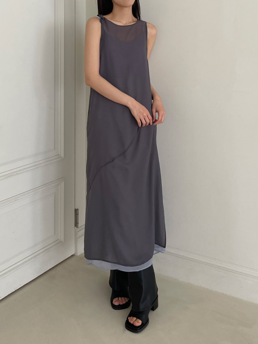a double-layered dress